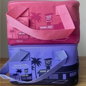 Trader Joe's Pink and Purple Insulated Bags